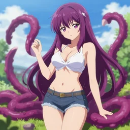 “a sexy tentacle monster, anime key visual”