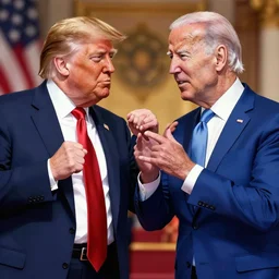 donald trump vs joe biden in an anime fight