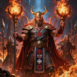 ethereal slavic warrior thunder god perun highly detailed portrait concept art, slavic folklore embroidery symbols, maxim sukharev, artgerm, donato giancola, jama jurabaev, edmund leighton, majestic, epic, volumetric lighting, dramatic vivid and vibrant colors