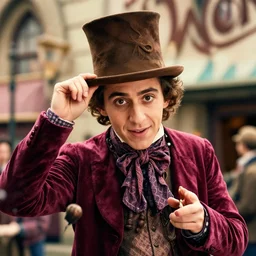 close up photo of Willy Wonka photo by Bill Henson