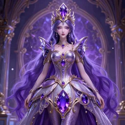 princess of amethyst, ornate, intricate, hyper detailed, stunning, surreal, 4 k, octane render