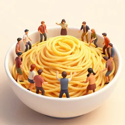 a group of people inside a giant bowl of spaghetti, trying to get out, canon 5 0 mm, cinematic lighting, photography, retro, film, kodachrome