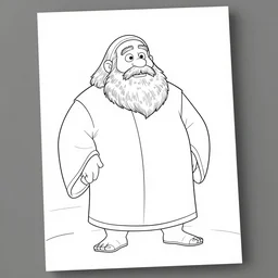coloring book page of Moses from the Bible as seen in Disney Pixar's Up (2009)