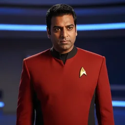 Kunal Nayyar as Dr. Julian Bashir of star trek Deep Space Nine