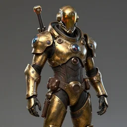 Commander Zavala from Destiny 2 with armor in the style of steampunk/dieselpunk Trending on artstation DeviantArt Pinterest Photorealistic HD 8k highlights and shadow detailed High Resolution