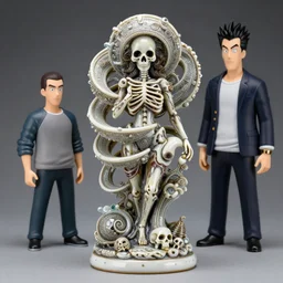 statue by junji ito and matt groening and!!!!!! junji ito!!!!!! detailed, spirals, bone china, glass, studio setting