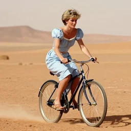 princess diana riding a bicycle on mars