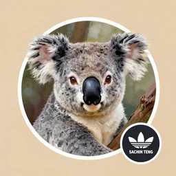 Koala profile picture by Sachin Teng, asymmetrical, Organic Painting ,  adidas, Impressive, Award Winning, Warm, Good Vibes, Positive, geometric shapes, hard edges, energetic, intricate background, graffiti, street art:2 by Sachin Teng:4