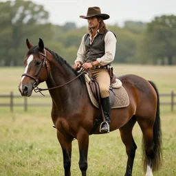 a horse dressed as John Marston
