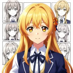 full headshot portrait of Monika from Doki Doki Literature Club, drawn by WLOP, by Avetetsuya Studios, anime manga panel, trending on artstation
