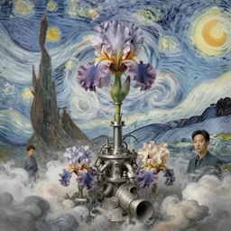 divine chaos engine by karol bak and ruan jia and vincent van gogh, desaturated moody neutral pastel colors, iris van herpen visionary dreamscape, symbolist, james jean spiraling clouds, mania