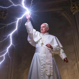 pope doing force lightning