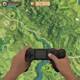topographic video game back
