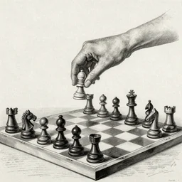 Illustration of chess, art by John Atkinson Grimshaw n-3