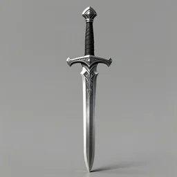 symmetric, black and white fantasy sword, crude, highly detailed, digital painting, 4k, HDR, concept art, smooth, sharp focus, illustration, matte finish, high contrast, 3d depth, masterpiece, vivid colors, artstationhd