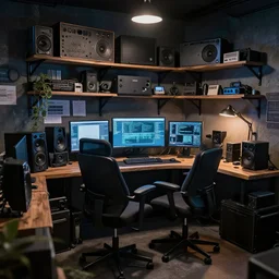 tastefully decorated hacker's lair