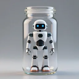 robot inside the jar