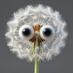 a humanoid figure dandelion monster with large orb eyes, highly detailed, digital art, sharp focus, trending on art station, artichoke, anime art style