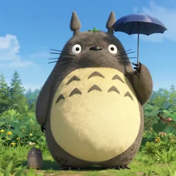 photograph of totoro from my neighbor totoro, hyper realistic, hyperdetail, lifelike, 24mm f/1.4