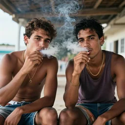 nigel and lino smoking weed in aruba