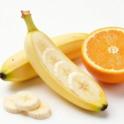 half bannana, half orange