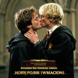 harry potter kissing voldemort, movie still, award wining photograph,