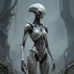 humaniod alien highly detailed wen - ying tsai cyber gothic