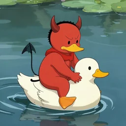 devil riding duck