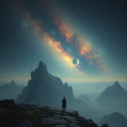 a dream of a distant galaxy, by caspar david friedrich, matte painting trending on artstation hq