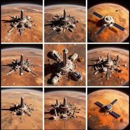 Satellite images of a futuristic city on planet Mars that looks like science fiction