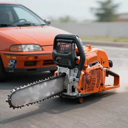 car with buzzsaw attached to it, 4 k, stable diffusion