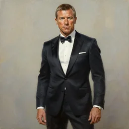 James Bond, concept art oil painting by Jama Jurabaev, extremely detailed, brush hard, artstation