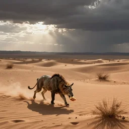 magic eating beast prowling across the arizona desert, wide shot, concept art by greg rutkowski