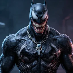 venom as batman dreamlike with jewelry character art hyperdetailed 8 k realistic frostbite 3 engine cryengine dof trending on artstation