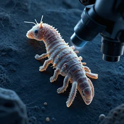 electron microscope photo of tardigrade horse hybrid