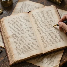 disturbing handwritten pages from a grimoire