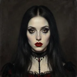 portrait of a gothic art by małgorzata kmiec, trending on arstation