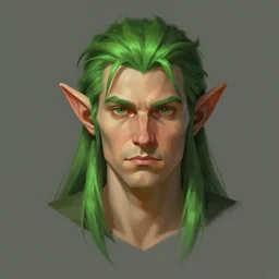 character concept portrait, head - on centralized, matt bomer as a green - haired elf d & d cleric, style digital painting, concept art, smooth, sharp focus, illustration, from metal gear, by ruan jia and mandy jurgens and william - adolphe bouguereau, artgerm