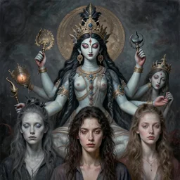 portrait, nightmare anomalies, shiva by dariusz zawadzki, kenneth blom, mental alchemy, james jean, pablo amaringo, naudline pierre, contemporary art, hyper detailed
