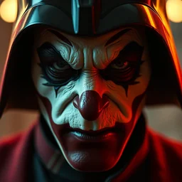 detailed - face!!! 8 k film still portrait of darth avder as the joker in the new star wars movie, 4 k, intricate detail, high resolution, filmgrain, zeiss lens, stanley kubrick, steven spielberg
