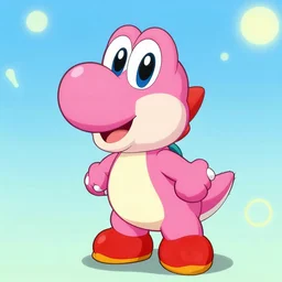 pink yoshi nintendo character
