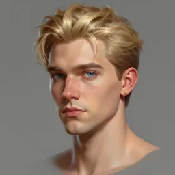 white male, mid - 2 0 s, blond hair, blue eyes, right arm, eyebrow stud, ear stud by stanley artgerm lau, smooth, digital painting, by greg rutkowski and james jean, zbrush, trending on artstation, unreal engine 5