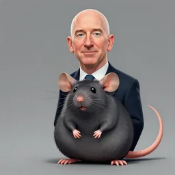 jeff bezos as a rat, digital art