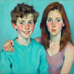 high quality high detail painting of adrein broddy by lucian freud and jenny saville hd happy cute pretty turquoise