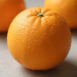 very realistic image of an orange