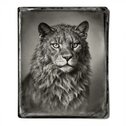 tintype photo of a beast