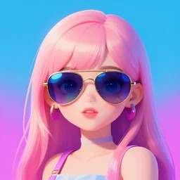 synthwave, retrowave, cute girl wearing aviator reflective sunglasses, perfection, artstation