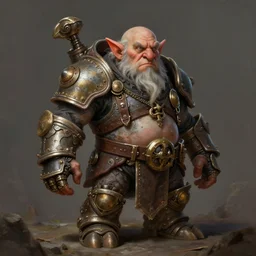 a painting of baradin the steampunk engineer dwarf from vermintide, highly detailed, fantasy, artstation, 8 k