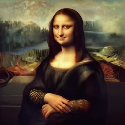 mona lisa in the style of gta