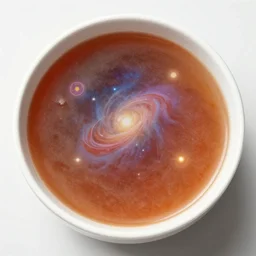 space and cosmos soup in a bowl, food photography, artstation award winner
